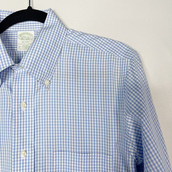 Brooks Brothers Set of 2 15.5 Neck 33 Sleeve Blue Supima Cotton Button Down - Picture 10 of 14